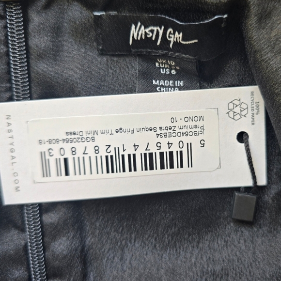 Wild Nights Zebra Sequin Fringe Dress - Picture 7 of 9